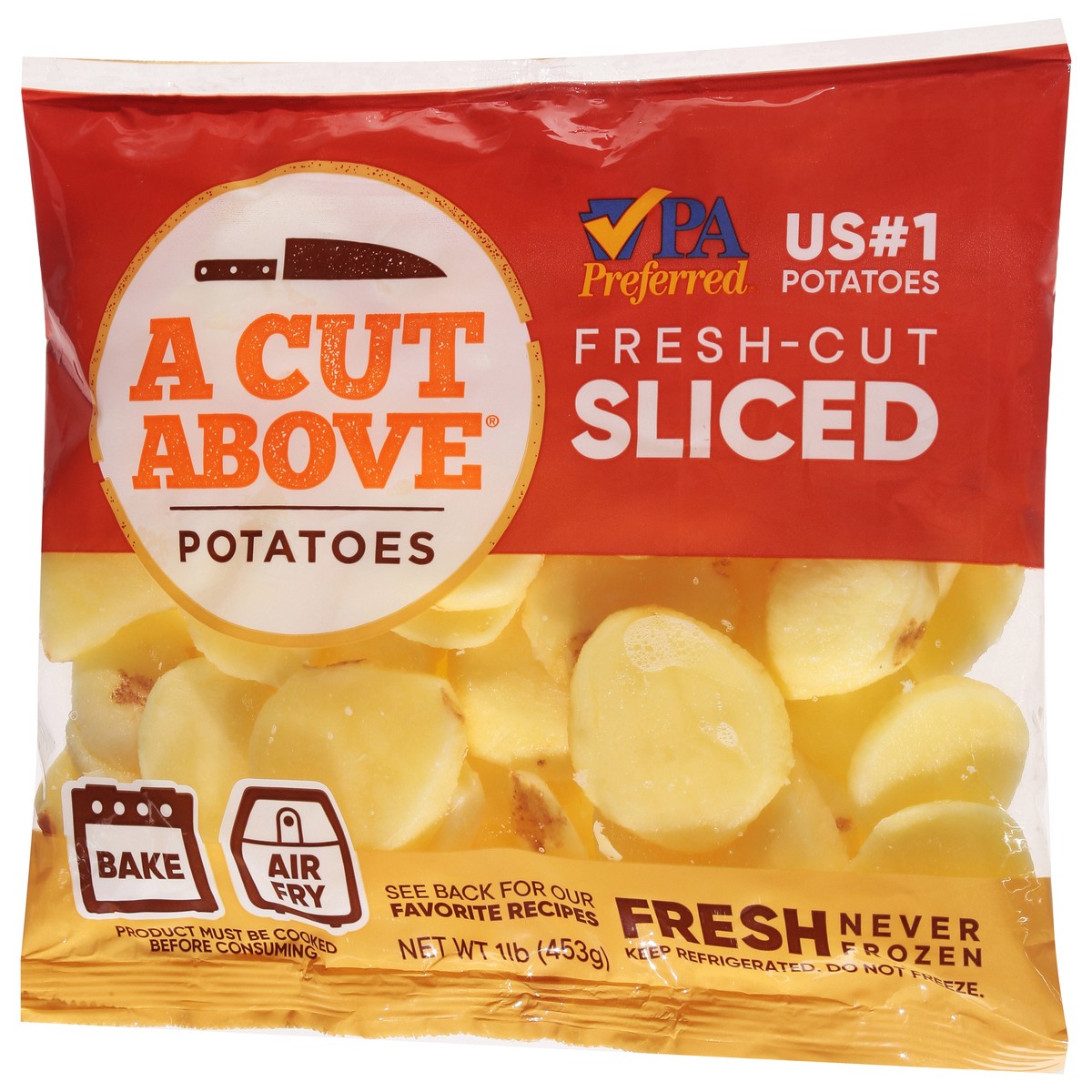 slide 9 of 13, A Cut Above Fresh-Cut Sliced Potatoes, 1 lb