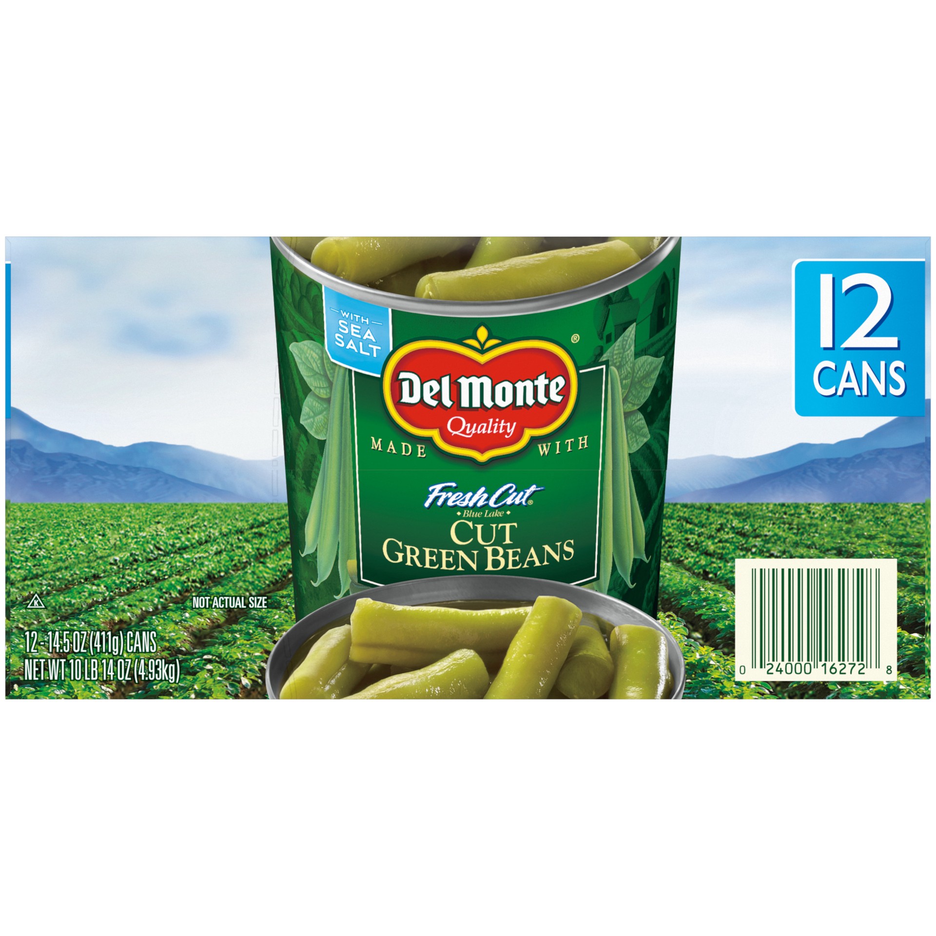 slide 4 of 5, Del Monte Fresh Cut Blue Lake Cut Green Beans 1/12-14.5 Oz. Cans, 10.88 lb