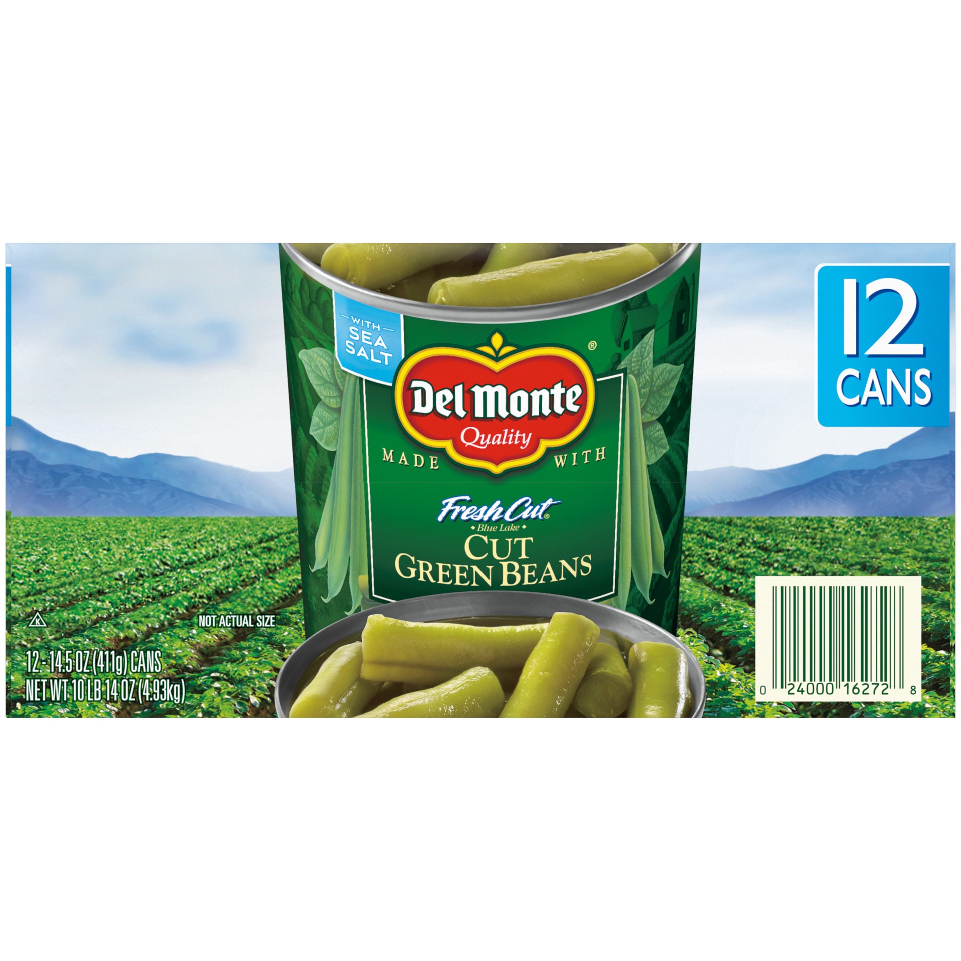 slide 5 of 5, Del Monte Fresh Cut Blue Lake Cut Green Beans 1/12-14.5 Oz. Cans, 10.88 lb