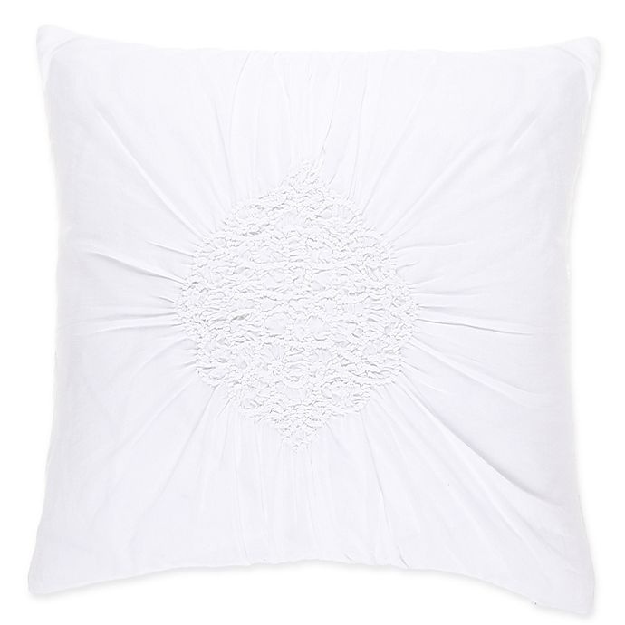 slide 1 of 2, Wamsutta Vintage Ruched Square Throw Pillow - White, 18 in