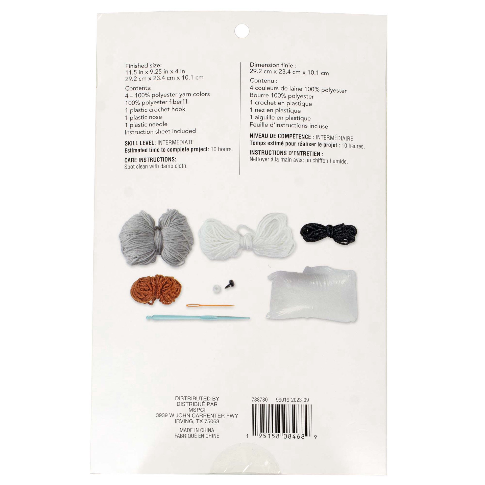 slide 4 of 4, Intermediate Sloth Planter Crochet Kit By Loops & Threads, 11.5 in x 4 in x 9.25 in