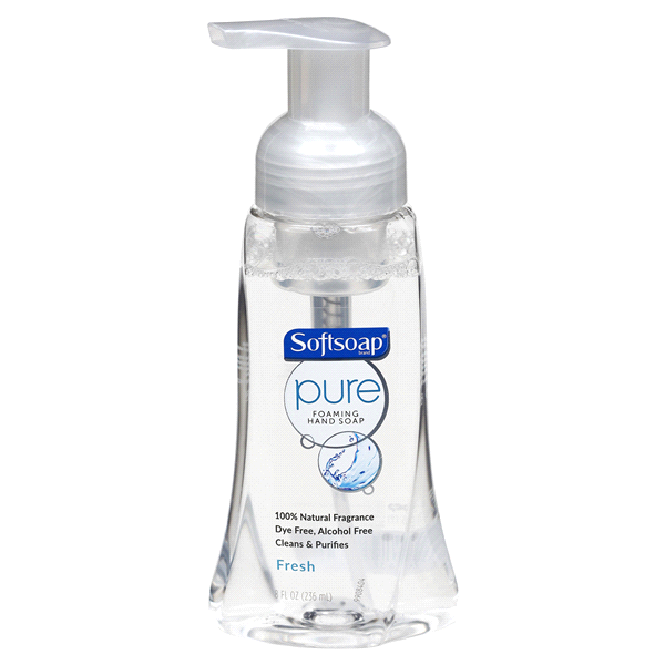 slide 1 of 2, Softsoap Pure Fresh Foaming Liquid Hand Soap, 8 fl oz