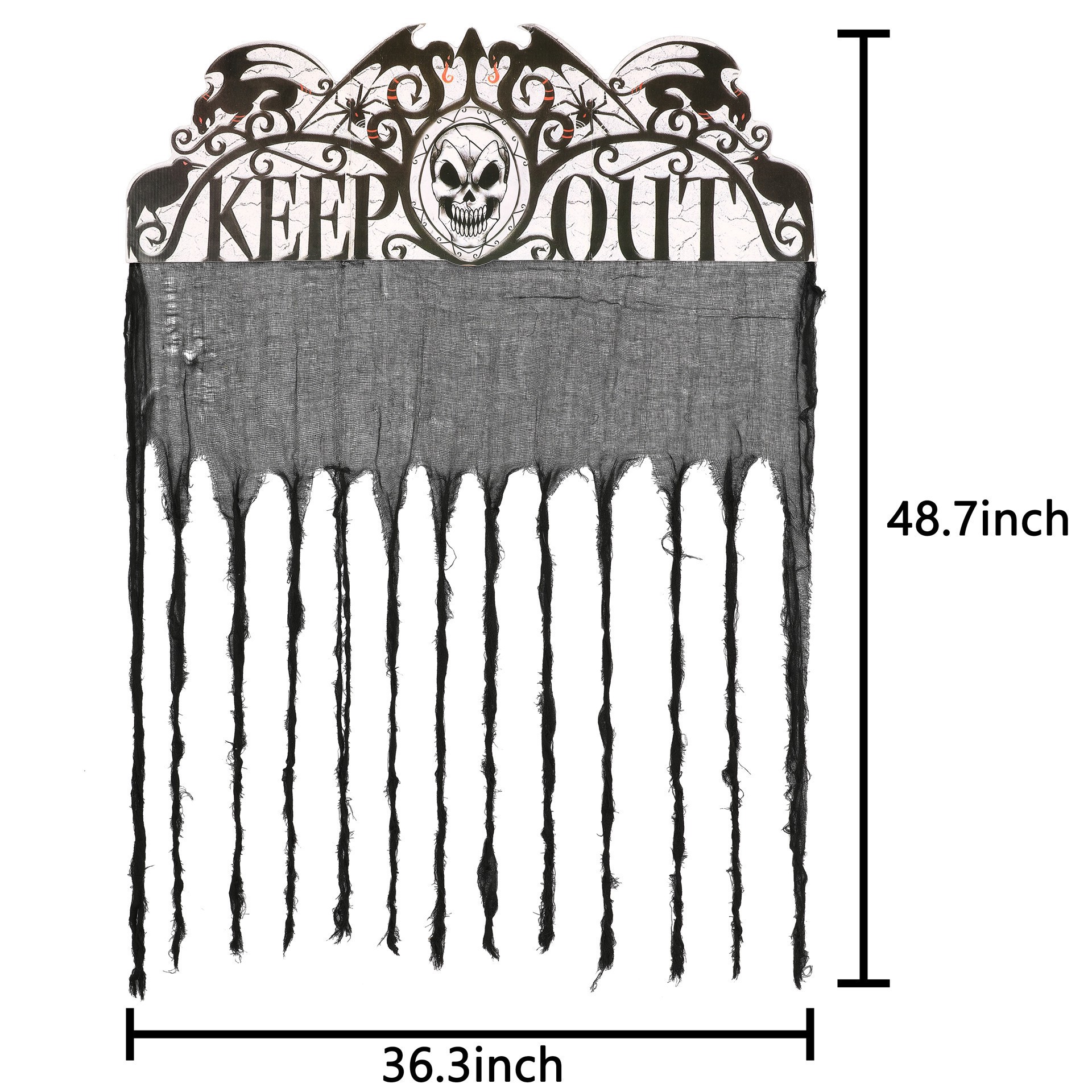 slide 2 of 3, 4ft. Black Keep Out Door Curtain By Ashland, 4 ft