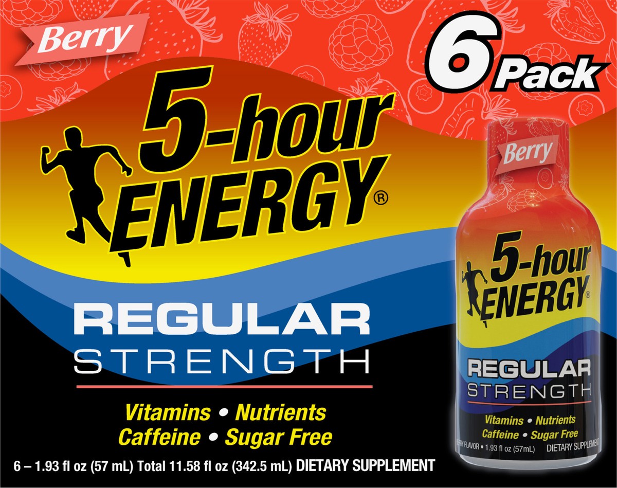 slide 1 of 6, 5-hour ENERGY Shot, Extra Strength, Strawberry Watermelon- 6 ct, 6 ct