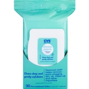 slide 1 of 1, CVS Pharmacy Cvs Deep Pore Cleansing Cloths, 30/Pack, 30 ct