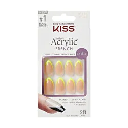 Kiss Salon Acrylic French Nails Medium, 28 ct