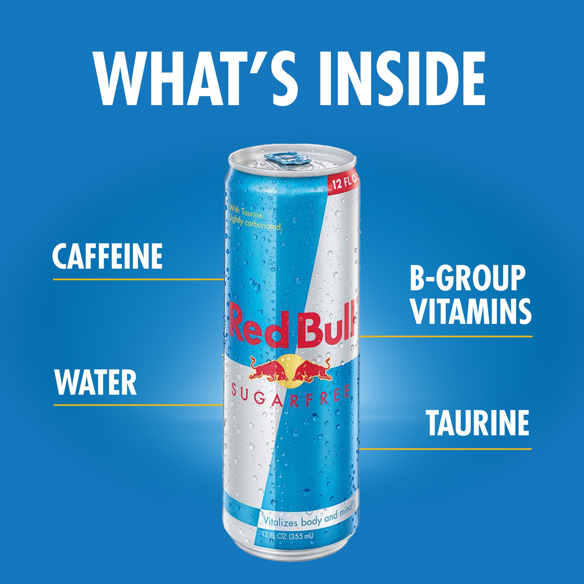 slide 4 of 4, Red Bull Sugarfree Energy Drink 4 - 12 fl oz Cans, 4 ct; 12 fl oz
