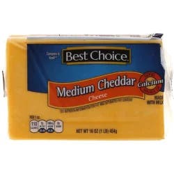 Best Choice Medium Cheddar Cheese Chunk
