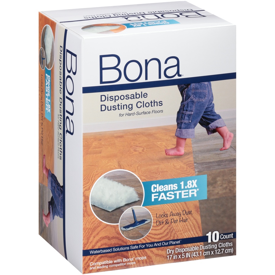 slide 1 of 1, Bona Disposable Dusting Cloths, 10 ct