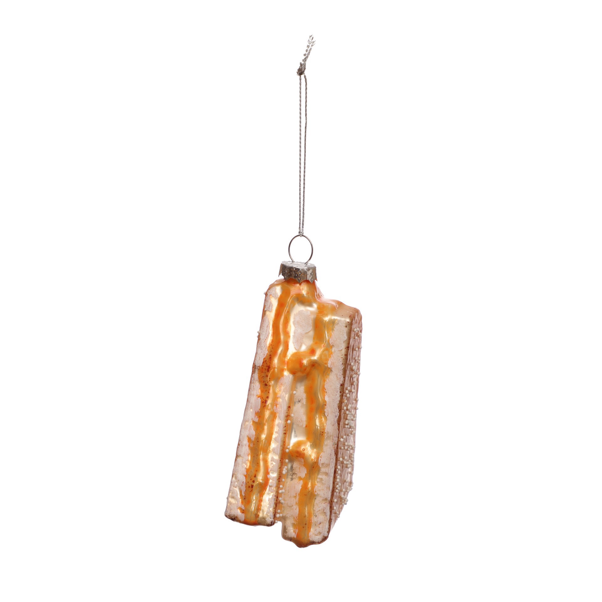 slide 3 of 3, 4.75" Grilled Cheese Glass Ornament By Ashland, 3.125 in x 1.625 in x 4.75 in