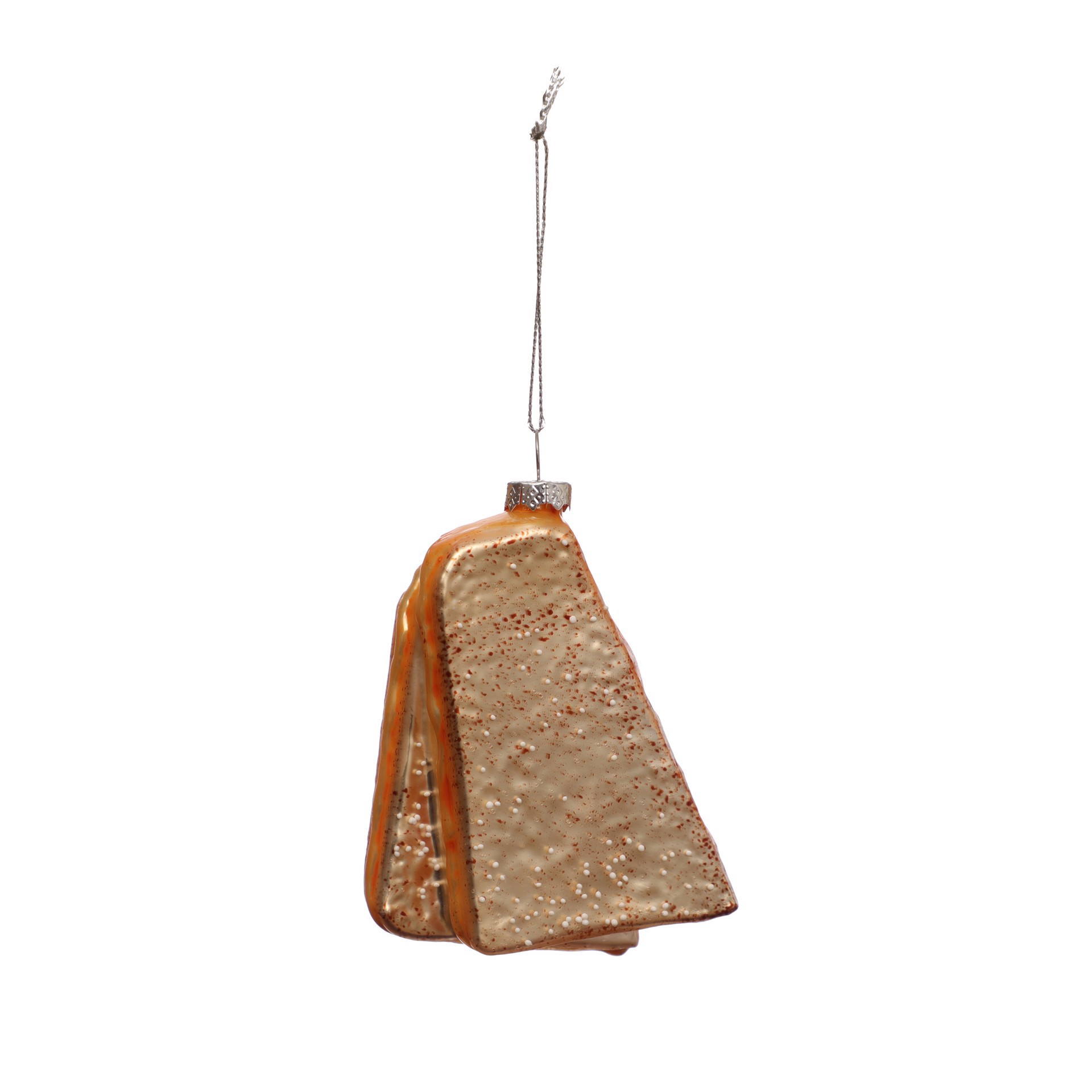 slide 2 of 3, 4.75" Grilled Cheese Glass Ornament By Ashland, 3.125 in x 1.625 in x 4.75 in