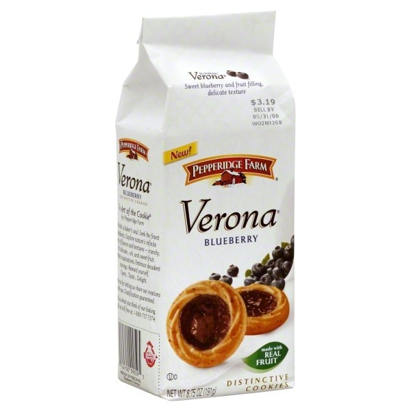 slide 1 of 1, Pepperidge Farm Verona Blueberry Cookies, 6.75 oz