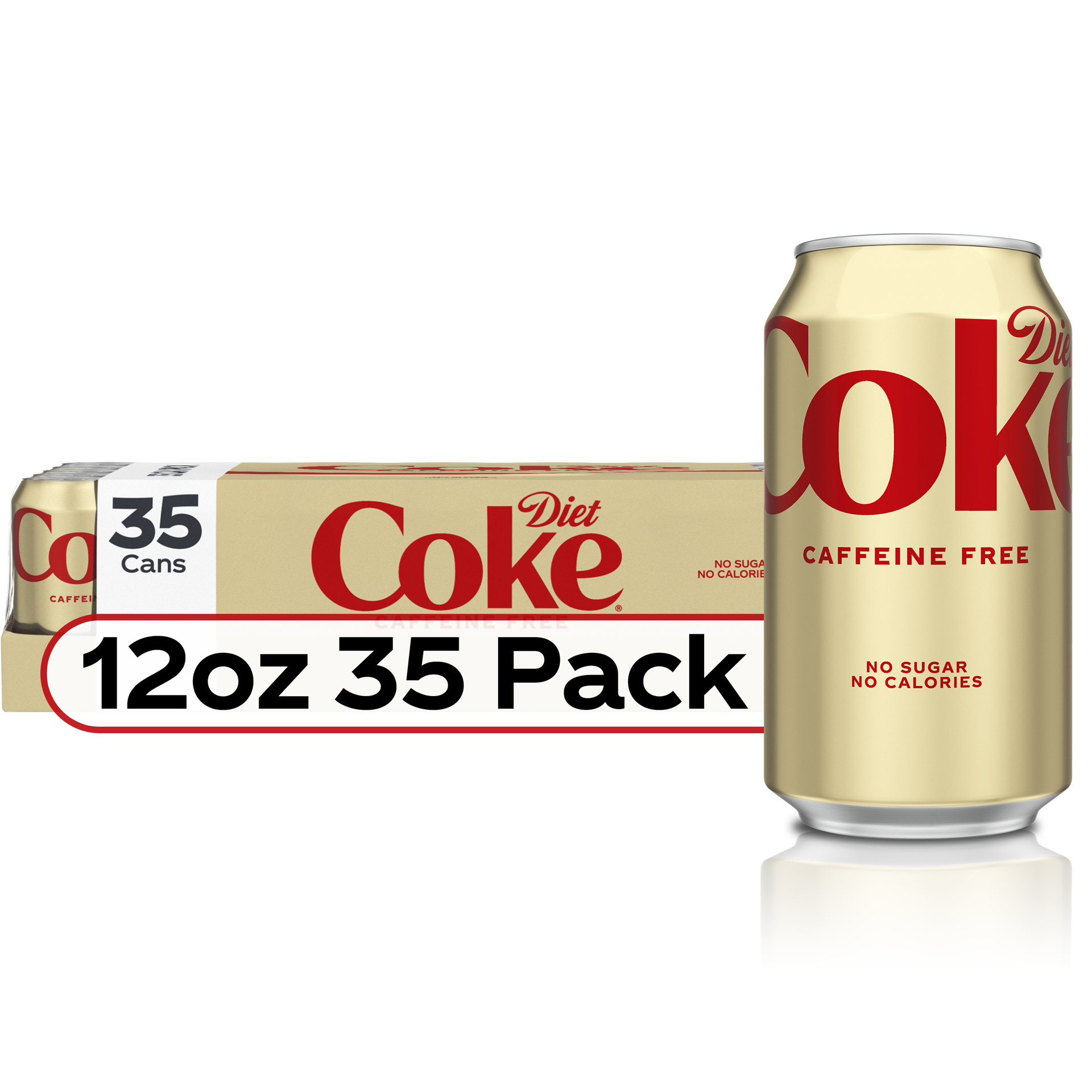 slide 1 of 5, Diet Coke Caffeine Free Soda Soft Drink, 12 fl oz, 35 Pack, 420 fl oz