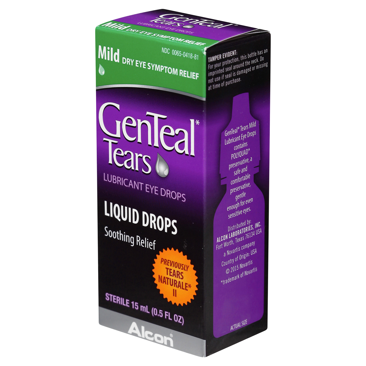 slide 4 of 8, GenTeal Tears Lubricant Eye Drops Mild, 0.5 oz