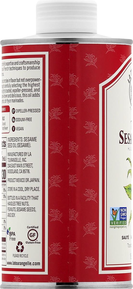 slide 10 of 12, La Tourangelle Toasted Sesame Oil 16.9 oz, 16.9 fl oz