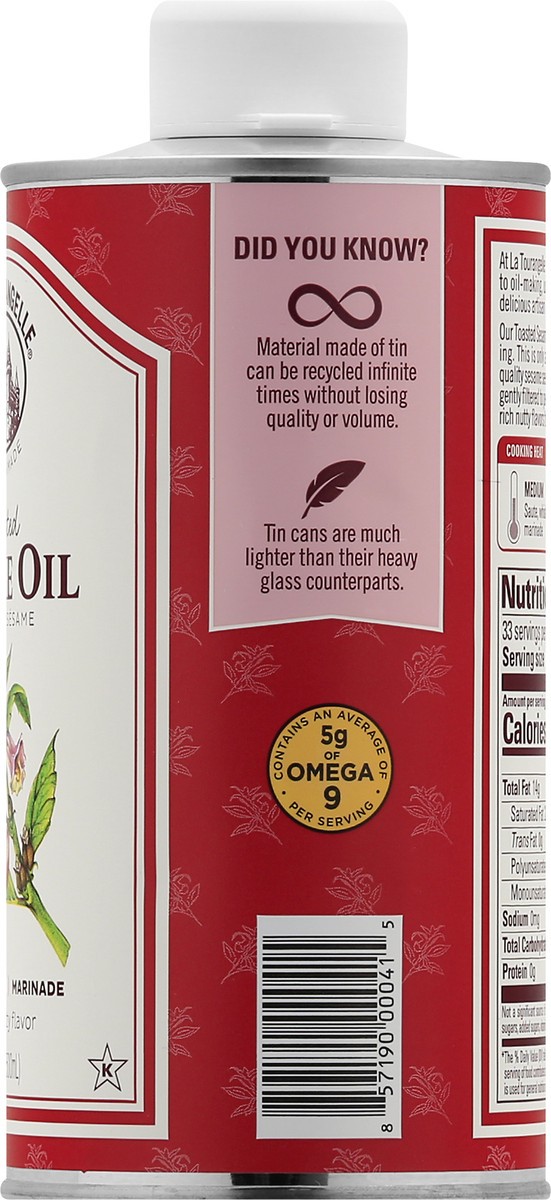 slide 9 of 12, La Tourangelle Toasted Sesame Oil 16.9 oz, 16.9 fl oz