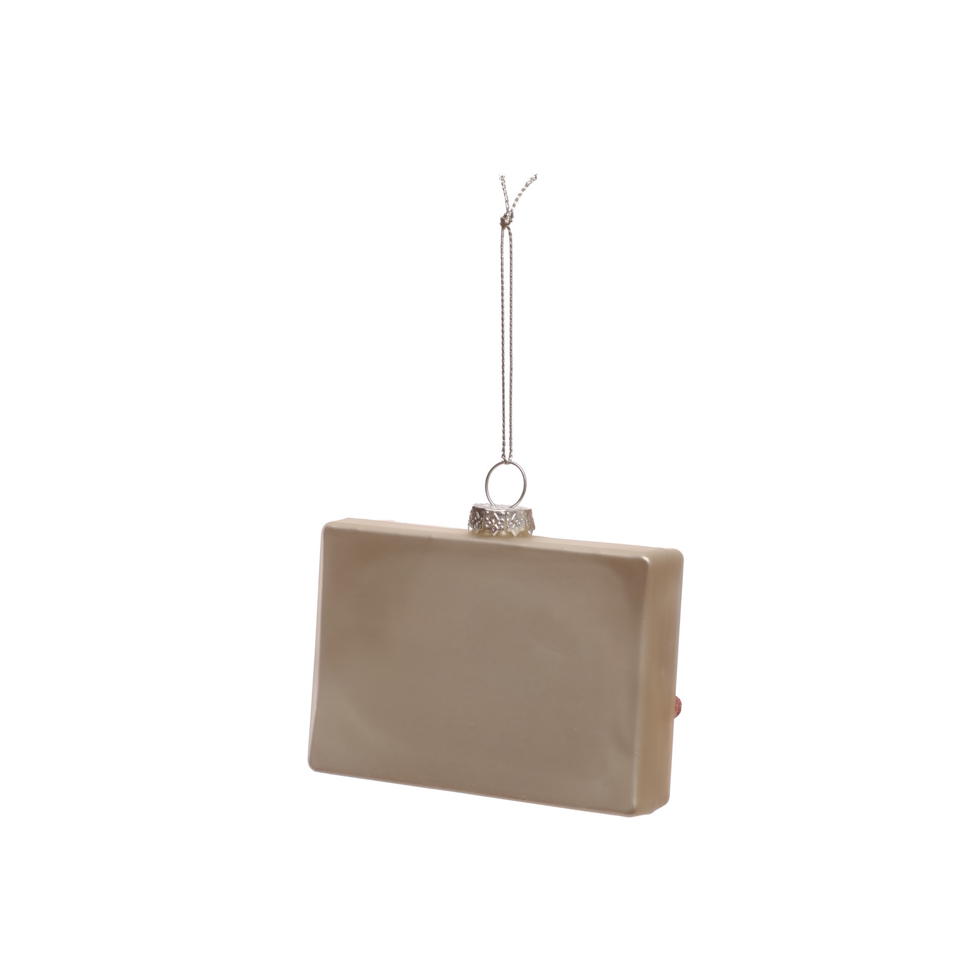 slide 2 of 3, 3.5" Friends Makeup Container Glass Ornament By Ashland, 3.5 in x 1 in x 3.25 in