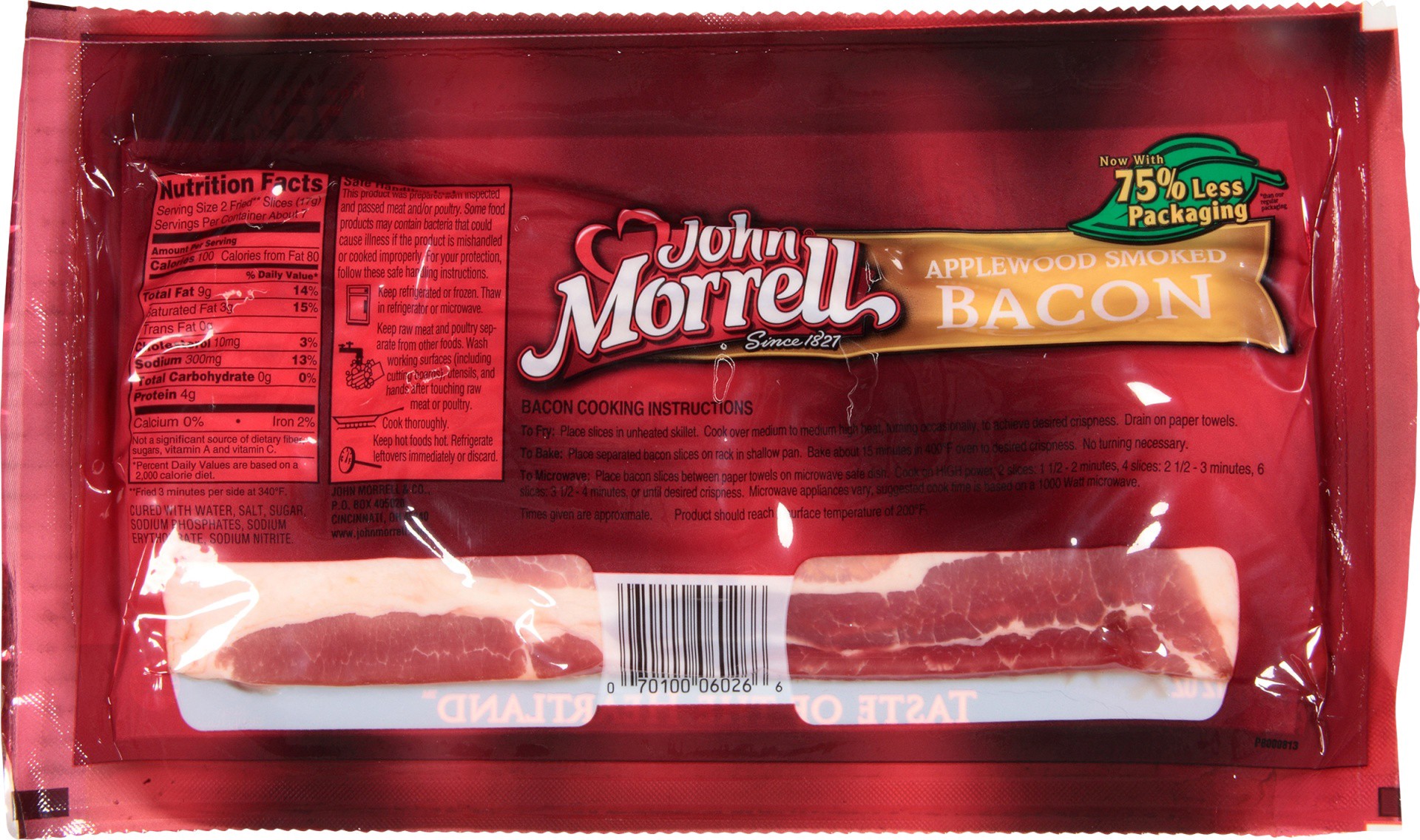 slide 6 of 7, John Morrell Applewood Bacon, 12 oz