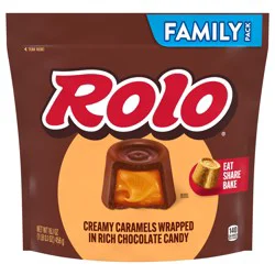 Rolo Creamy Caramels Wrapped in Rich Chocolate Candy Family Pack Stand Up Bag - 16.1 oz