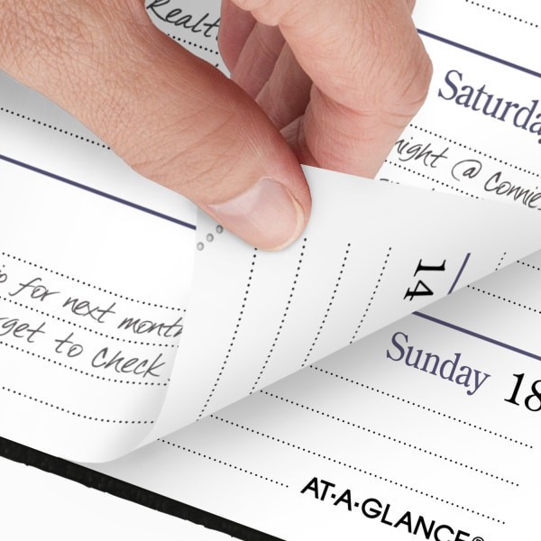 slide 7 of 10, AT-A-GLANCE® Fine Diary® 2026 Weekly Monthly Diary, Black, Pocket, 2 3/4"" x 4 1/4"", 1 ct