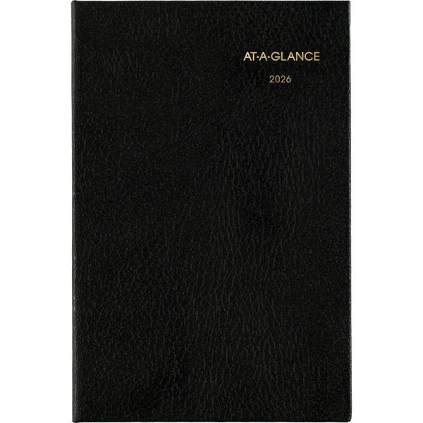 slide 6 of 10, AT-A-GLANCE® Fine Diary® 2026 Weekly Monthly Diary, Black, Pocket, 2 3/4"" x 4 1/4"", 1 ct