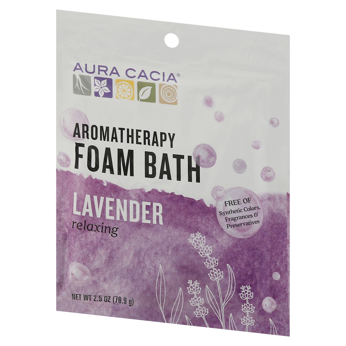 slide 8 of 9, Aura Cacia Relaxing Lavender Aromatherapy Foam Bath, 2.5 oz