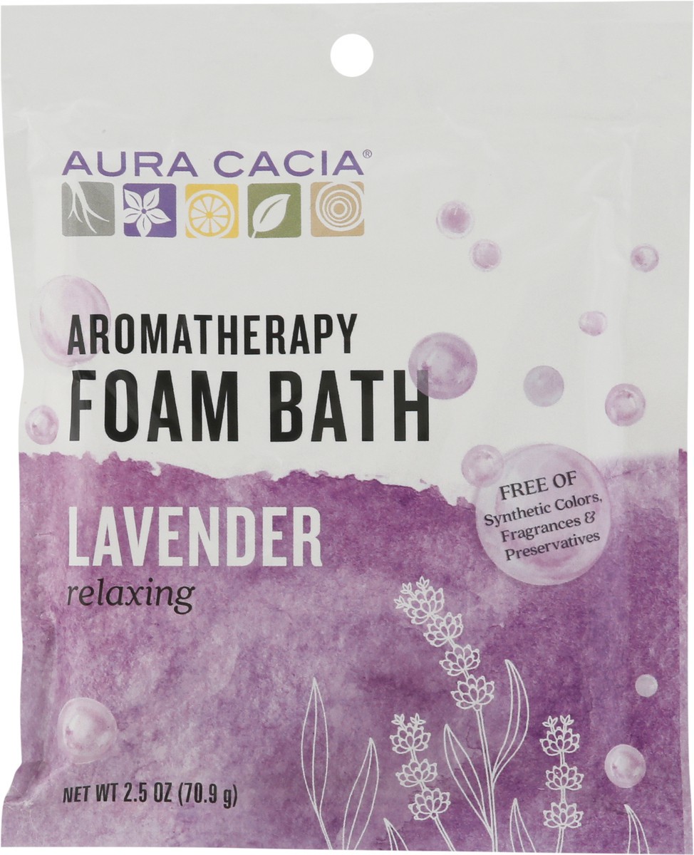 slide 6 of 9, Aura Cacia Relaxing Lavender Aromatherapy Foam Bath, 2.5 oz