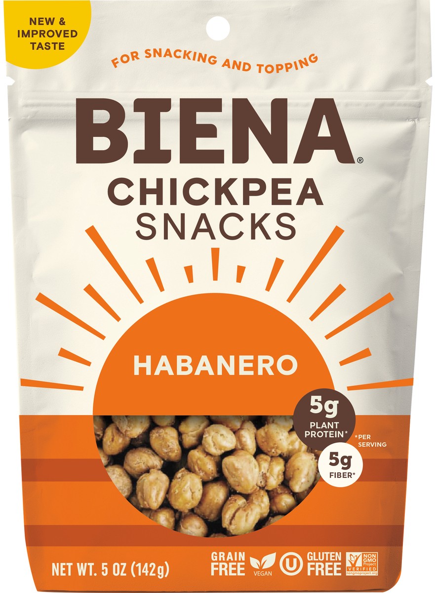 slide 3 of 3, Biena Habanero Chickpea Snacks 5 oz, 5 oz