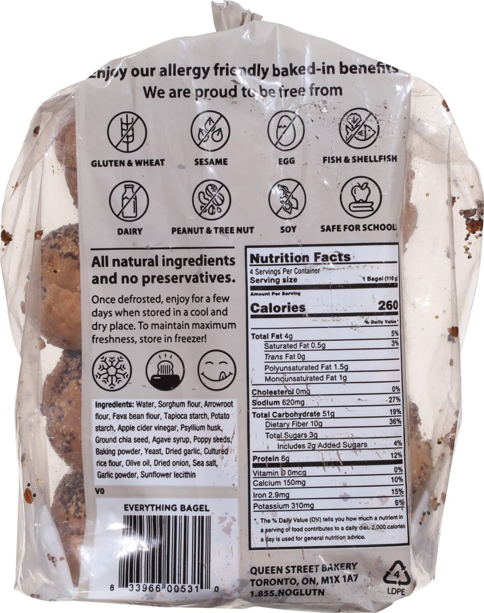 slide 3 of 13, Queen St. Bakery Superfood Everything Bagels with Benefits 4 ea, 4 ct