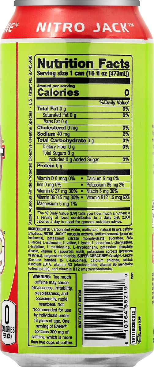 slide 8 of 9, Bang Candy Apl Crisp Energy Drink - 16 fl oz, 16 fl oz