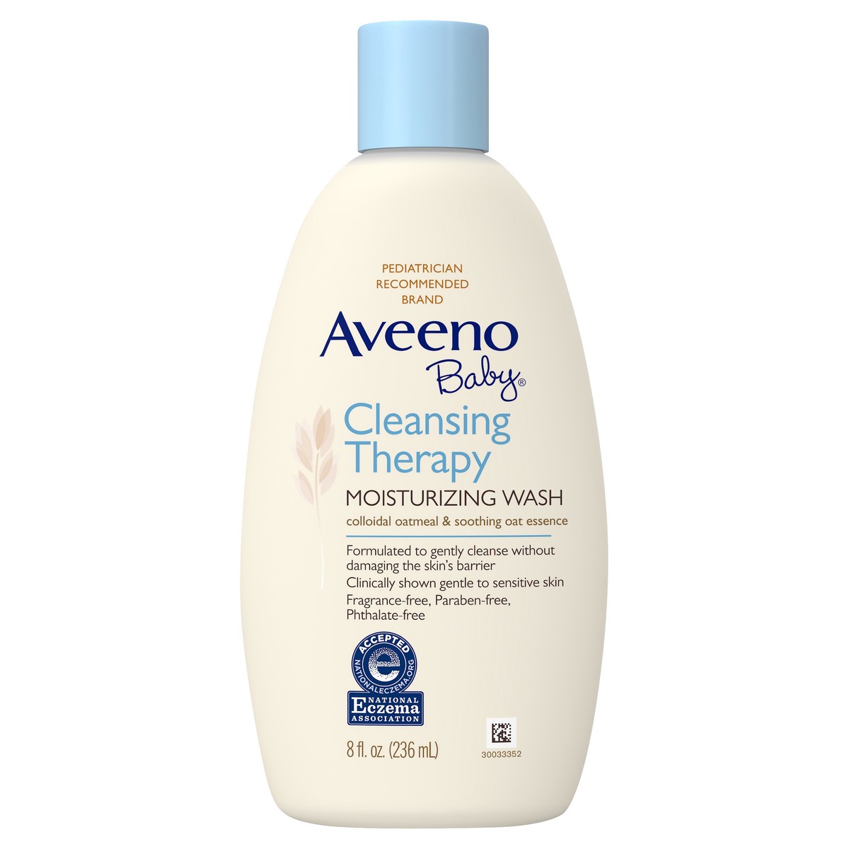 slide 6 of 9, Aveeno Cleansing Therapy Moisturizing Body Bath Wash, Soothing Natural Colloidal Oatmeal for Sensitive Skin & Baby Eczema Relief, Hypoallergenic, Paraben- & Phthalate-Free, 8 fl. oz, 8 fl oz