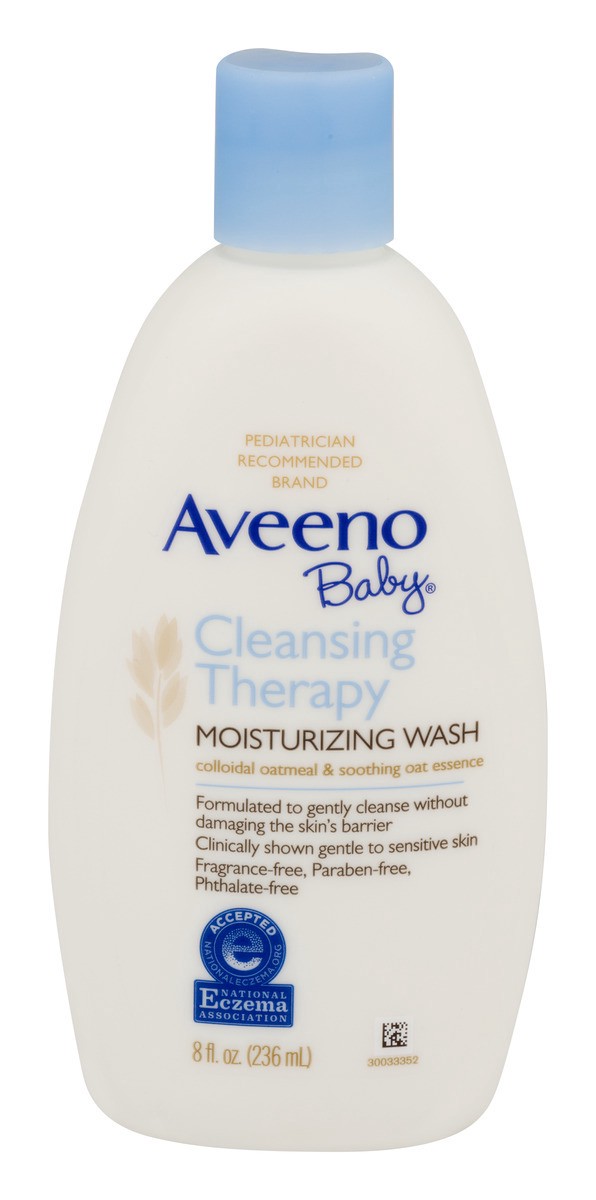 slide 1 of 9, Aveeno Cleansing Therapy Moisturizing Body Bath Wash, Soothing Natural Colloidal Oatmeal for Sensitive Skin & Baby Eczema Relief, Hypoallergenic, Paraben- & Phthalate-Free, 8 fl. oz, 8 fl oz