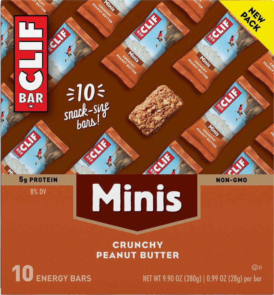 slide 1 of 2, Clif Bar Crunchy Peanut Butter Mini Snack Bars, 1 ct