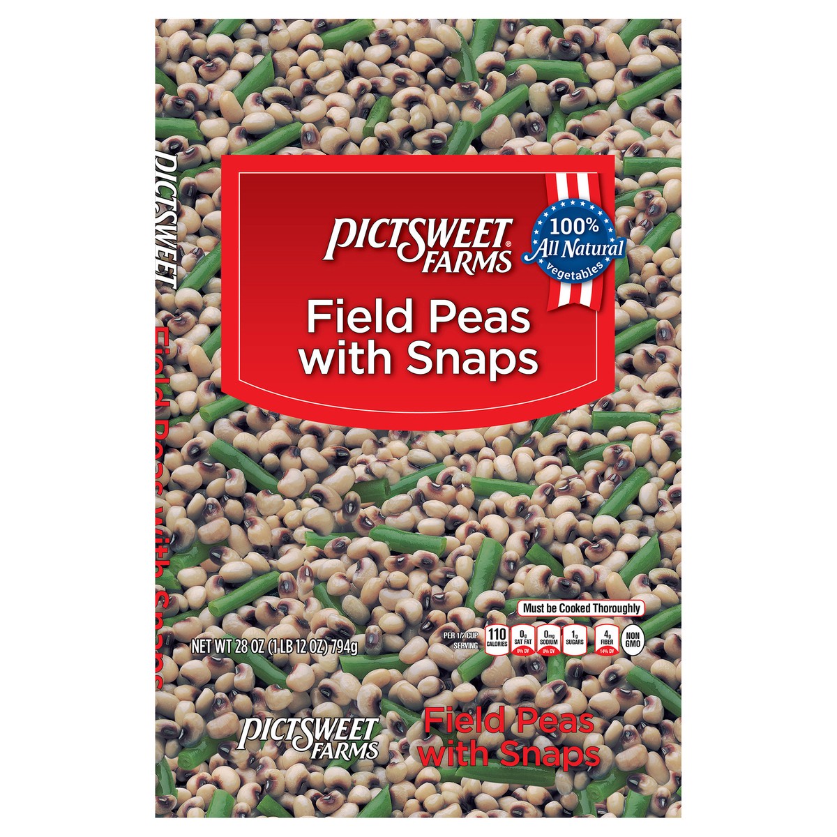 slide 1 of 9, PictSweet Field Peas, 28 oz