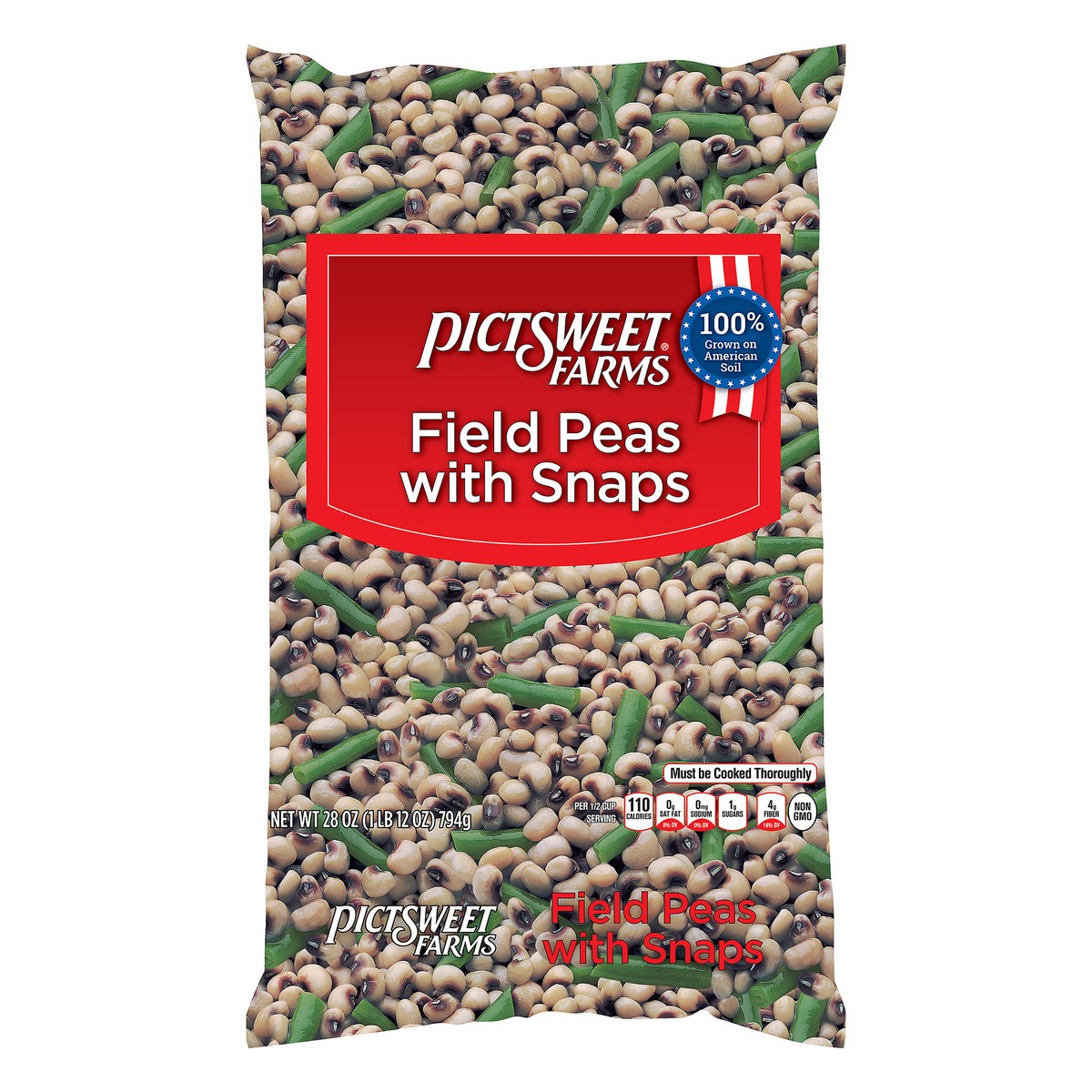 slide 9 of 9, PictSweet Field Peas, 28 oz