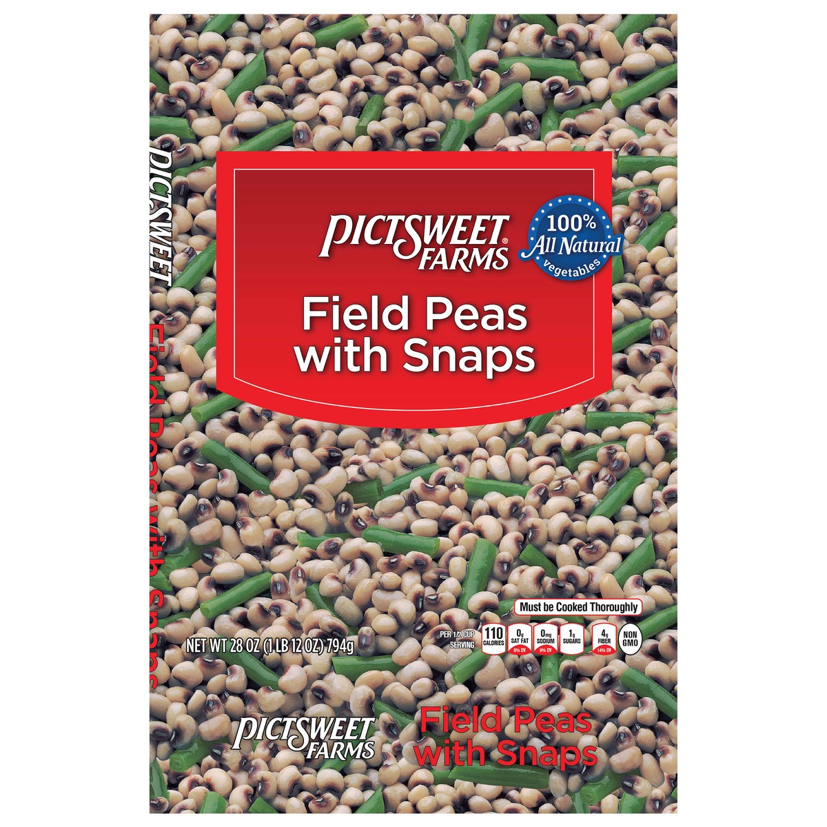 slide 1 of 9, PictSweet Field Peas with Snaps, 28 oz