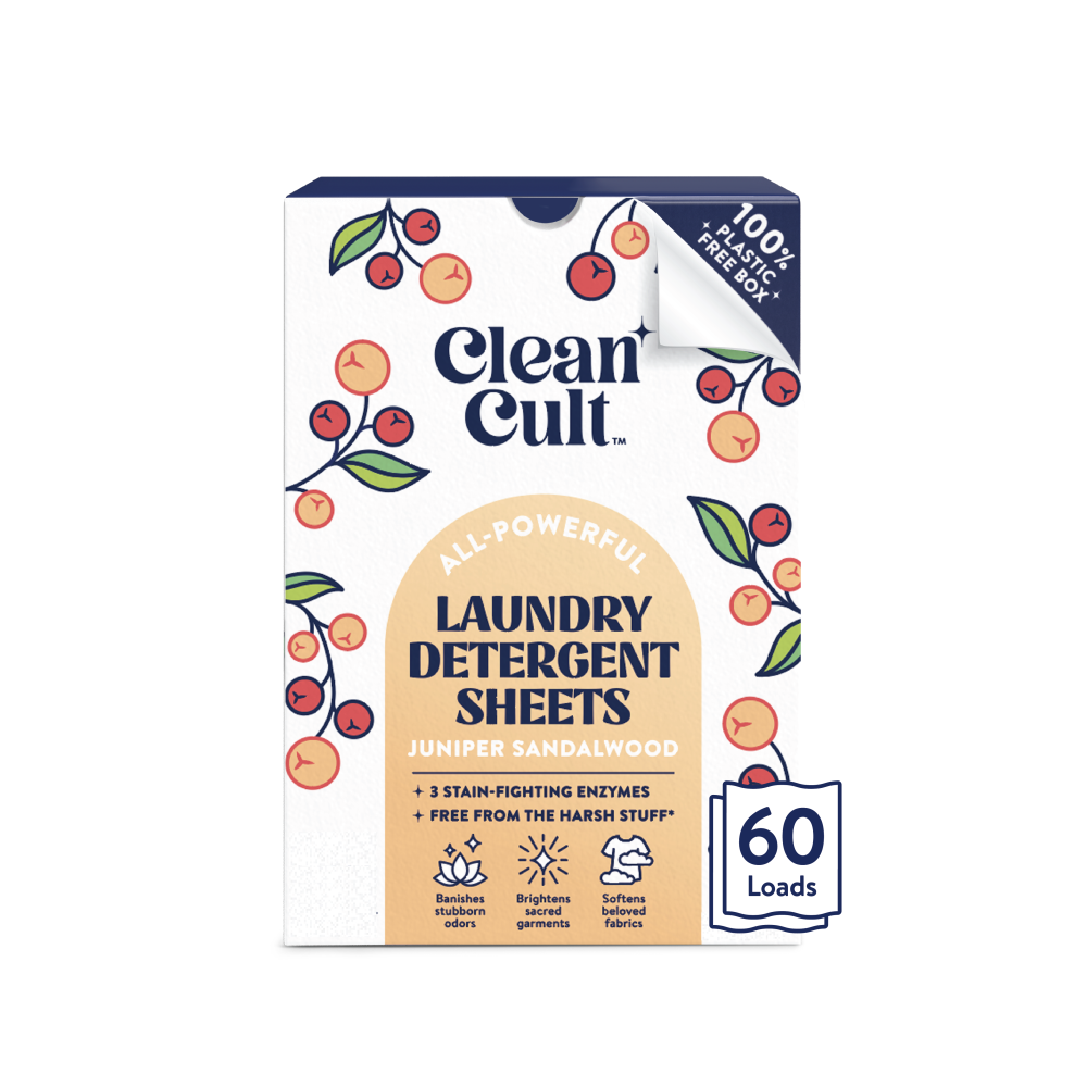 slide 1 of 1, Clean Cult™ Juniper Sandalwood Laundry Detergent Sheets, 60 ct