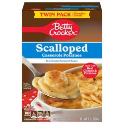 Betty Crocker Scalloped Casserole Potatoes, Made With Real Cheese, Twin Pack, 8 oz Box