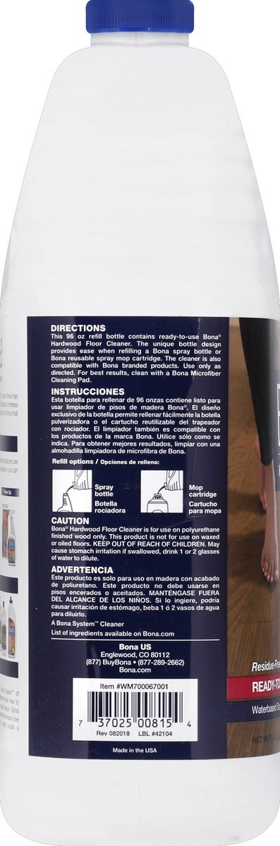 slide 2 of 7, Bona Hardwood Floor Cleaner 96 oz, 96 oz