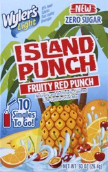 Wyler's Light Drink Sticks Fruity Red Punch 10 ct