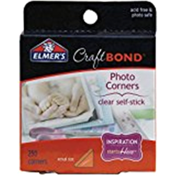 slide 1 of 1, Elmer's Craft Bond Photo Corners, 250 ct