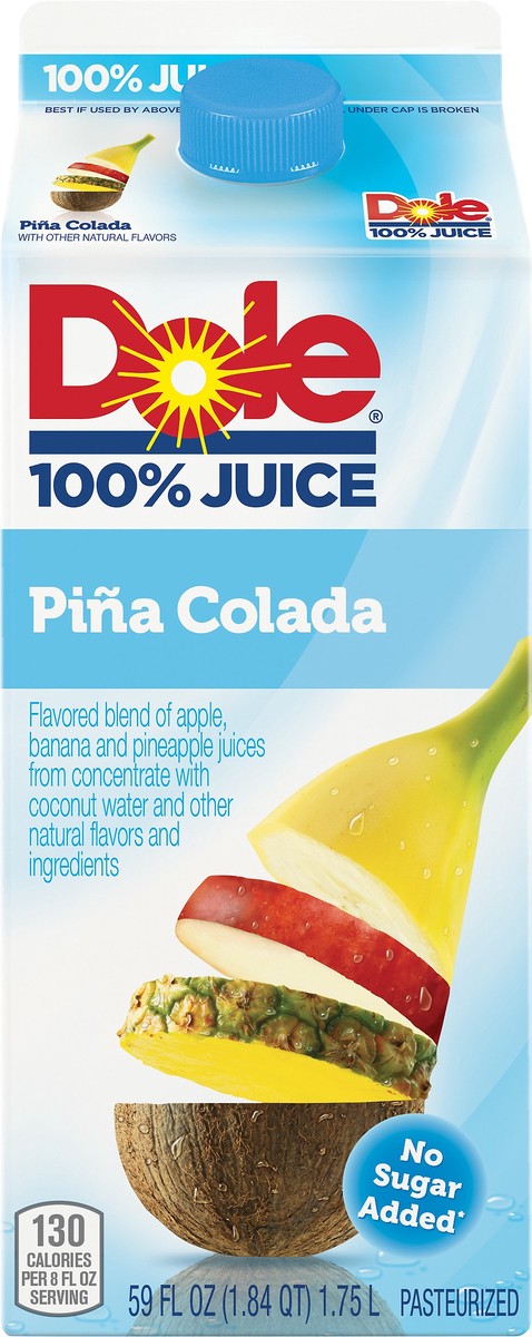 slide 2 of 4, Dole 100% Juice Flavored Blend Of Juices Pina Colada - 59 oz, 59 oz