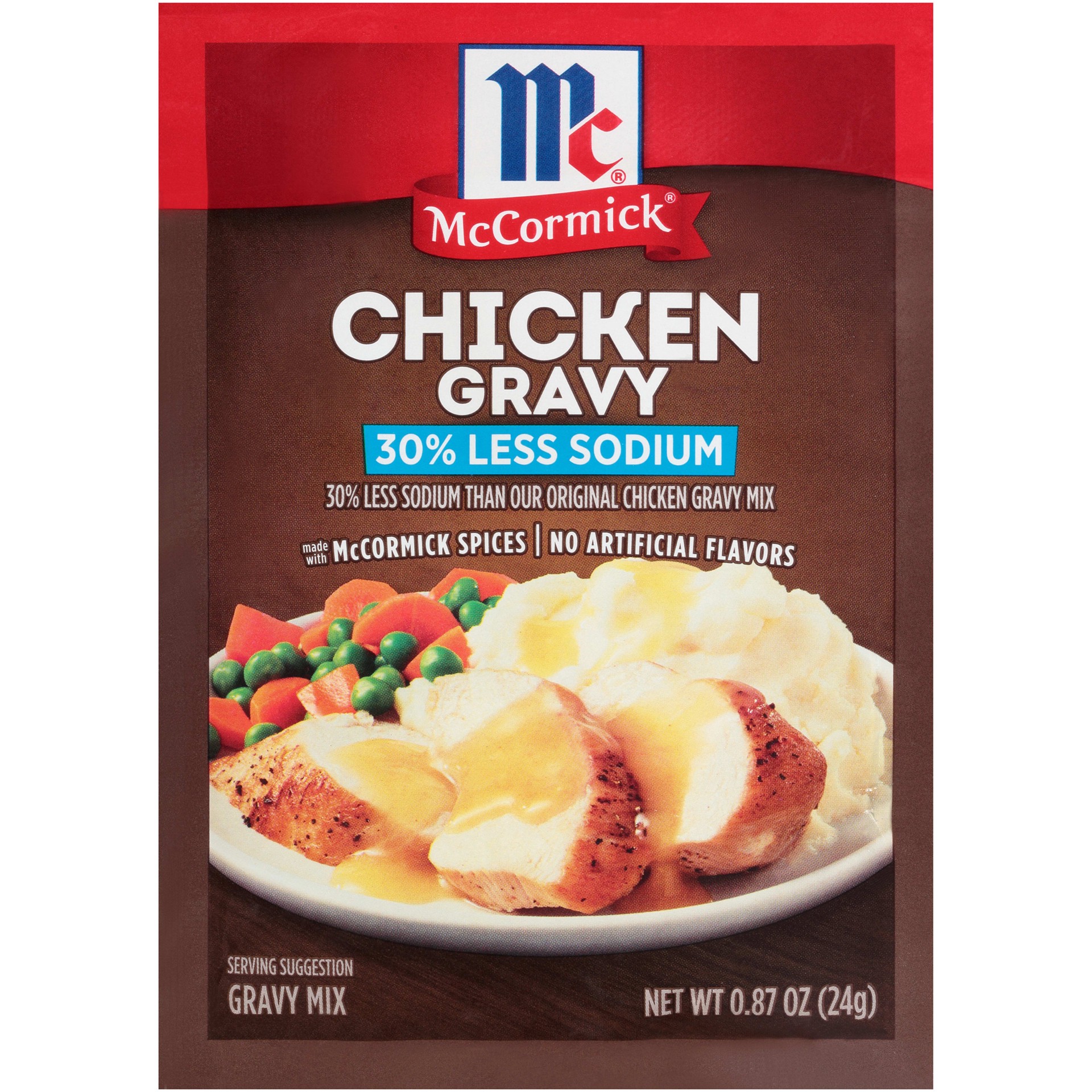 slide 1 of 5, McCormick Gravy Mix - Chicken 30% Less Sodium, 0.87 oz