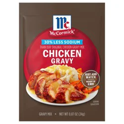 McCormick 30% Less Sodium Chicken Gravy Mix, 0.87 oz