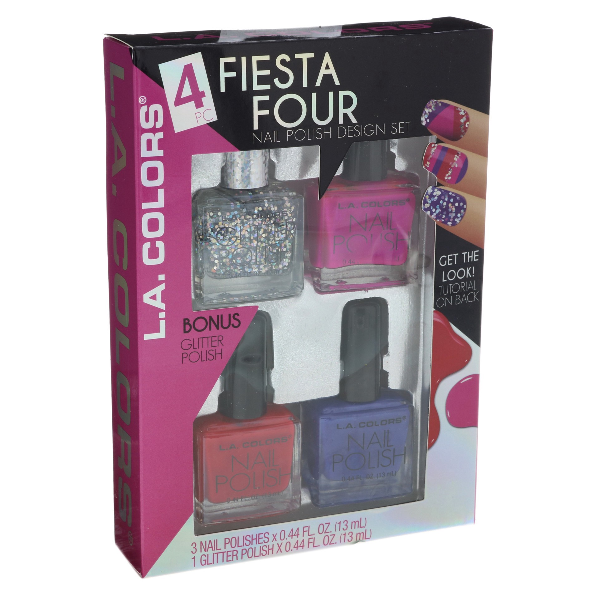 slide 1 of 1, L.A. Colors Nail Polish Set Fiesta Four, 1 ct