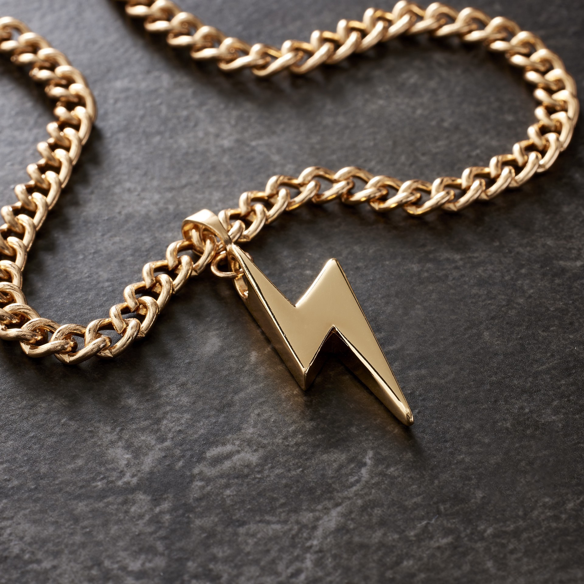 slide 2 of 3, Gold Lightning Bolt Pendant By Bead Landing, 38mm x 13mm