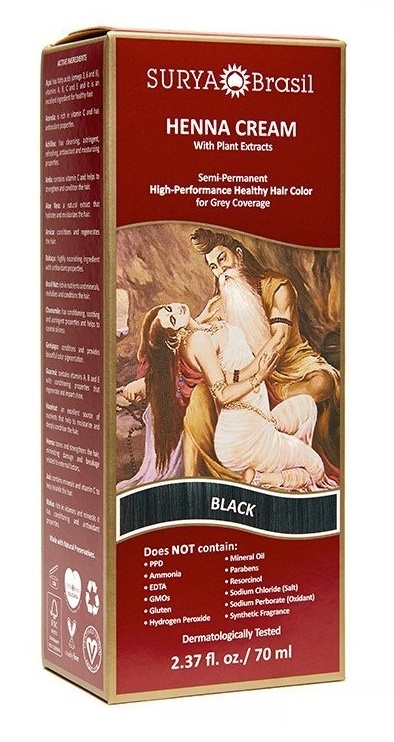 slide 1 of 1, Surya Brasil Henna Cream Black, 1 ct