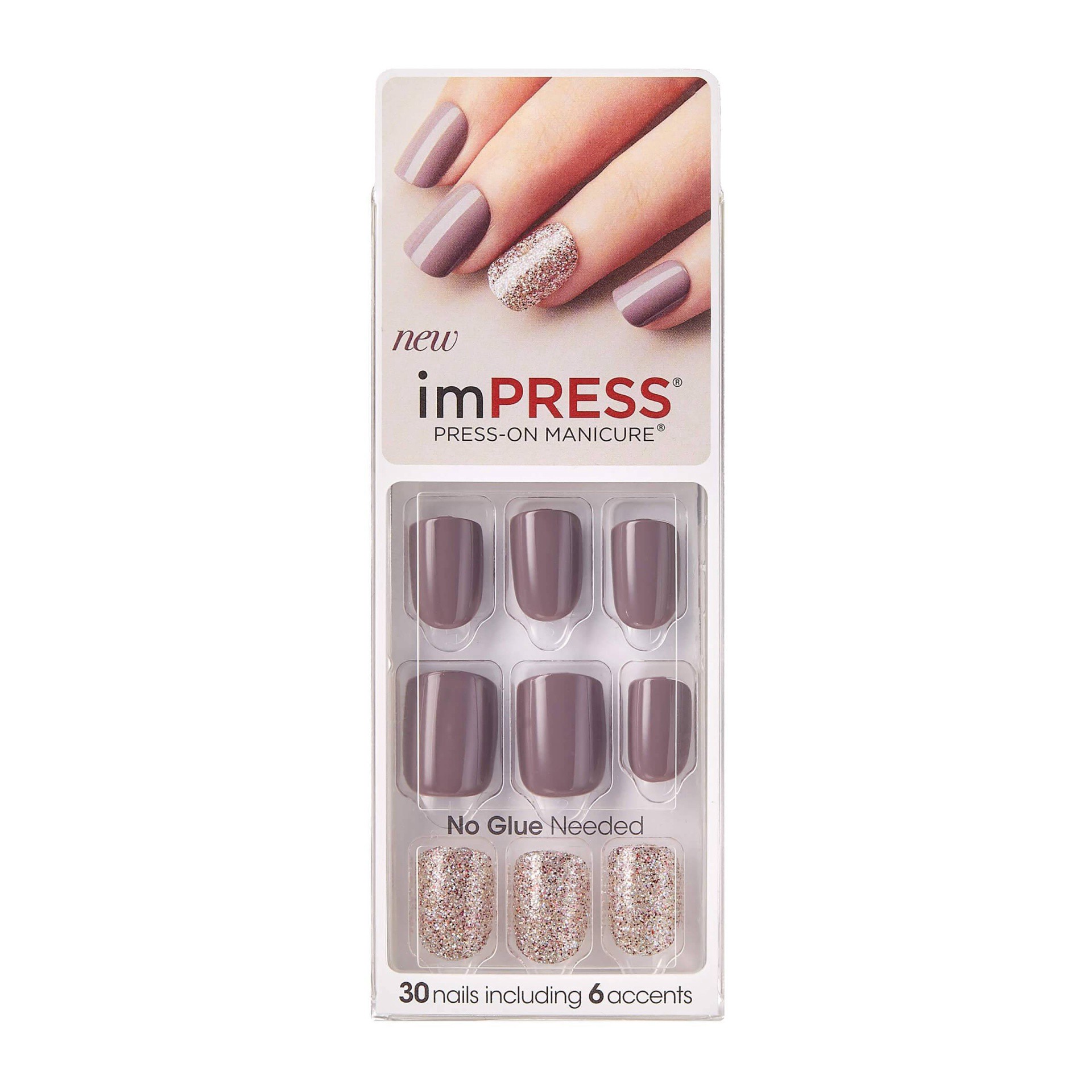 slide 1 of 6, Kiss Broadway Nails Impress Night Fever Press-On Manicure, 1 ct