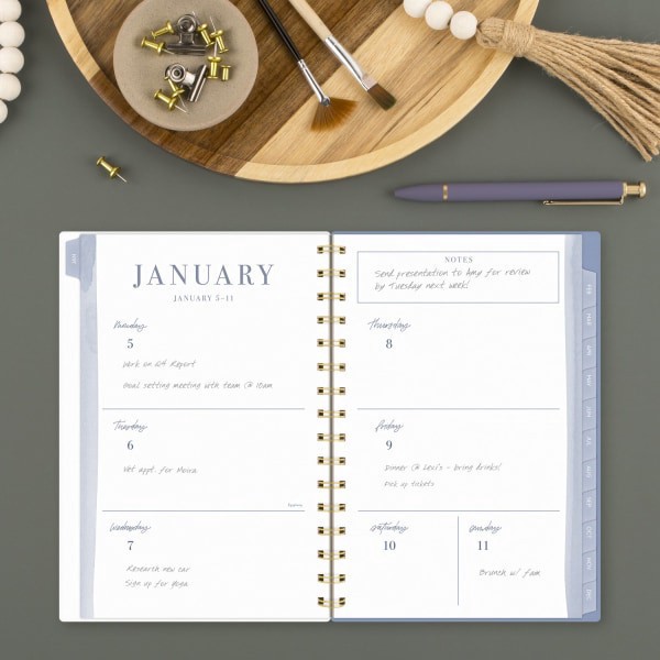 slide 8 of 10, Cambridge Leah Bisch™ for Cambridge® Weekly Monthly Planners, Calista Floral, 1 ct