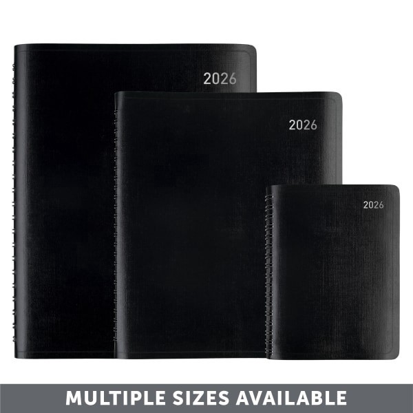 slide 4 of 7, Office Depot Brand Weekly Monthly Planner, 4"" x 6"", Black, January 2026 to December 2026, OD71150026, 1 ct